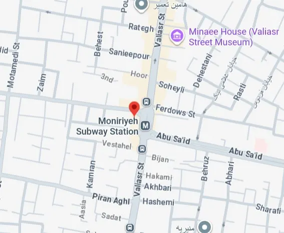 اکو اسپرت منیریه روی نقشه گوکل مپ